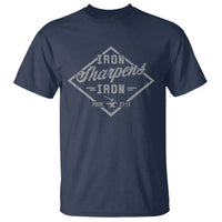 Iron Sharpens Iron T Shirt Christian Faith Scripture Nail Jesus Cross