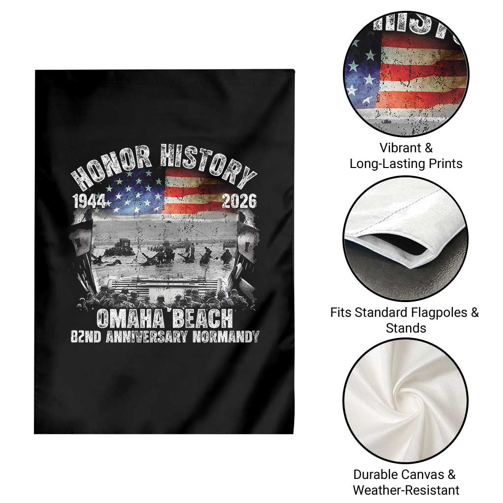 Omaha Beach D Day Garden Flag 82nd Anniversary Honor History Normandy WWII