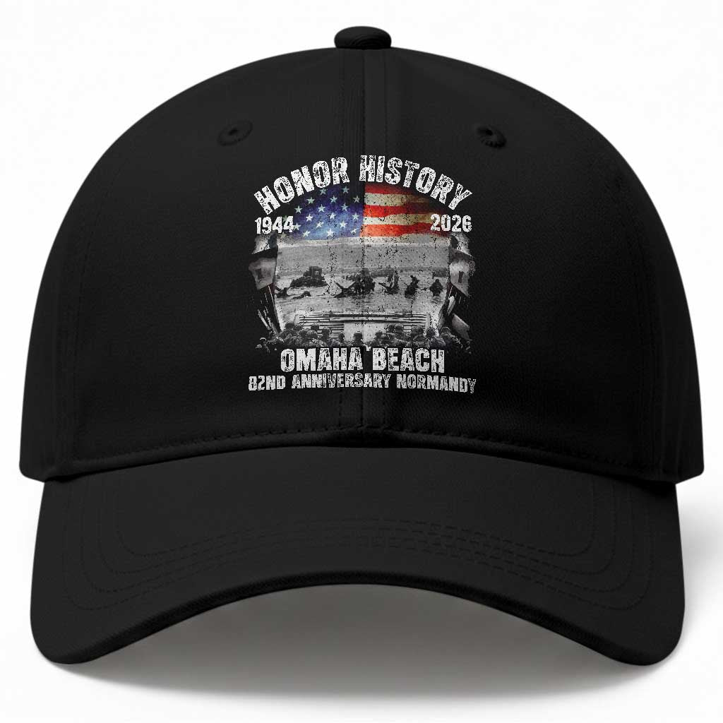 Omaha Beach D Day Baseball Cap 82nd Anniversary Honor History Normandy WWII
