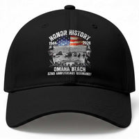 Omaha Beach D Day Baseball Cap 82nd Anniversary Honor History Normandy WWII
