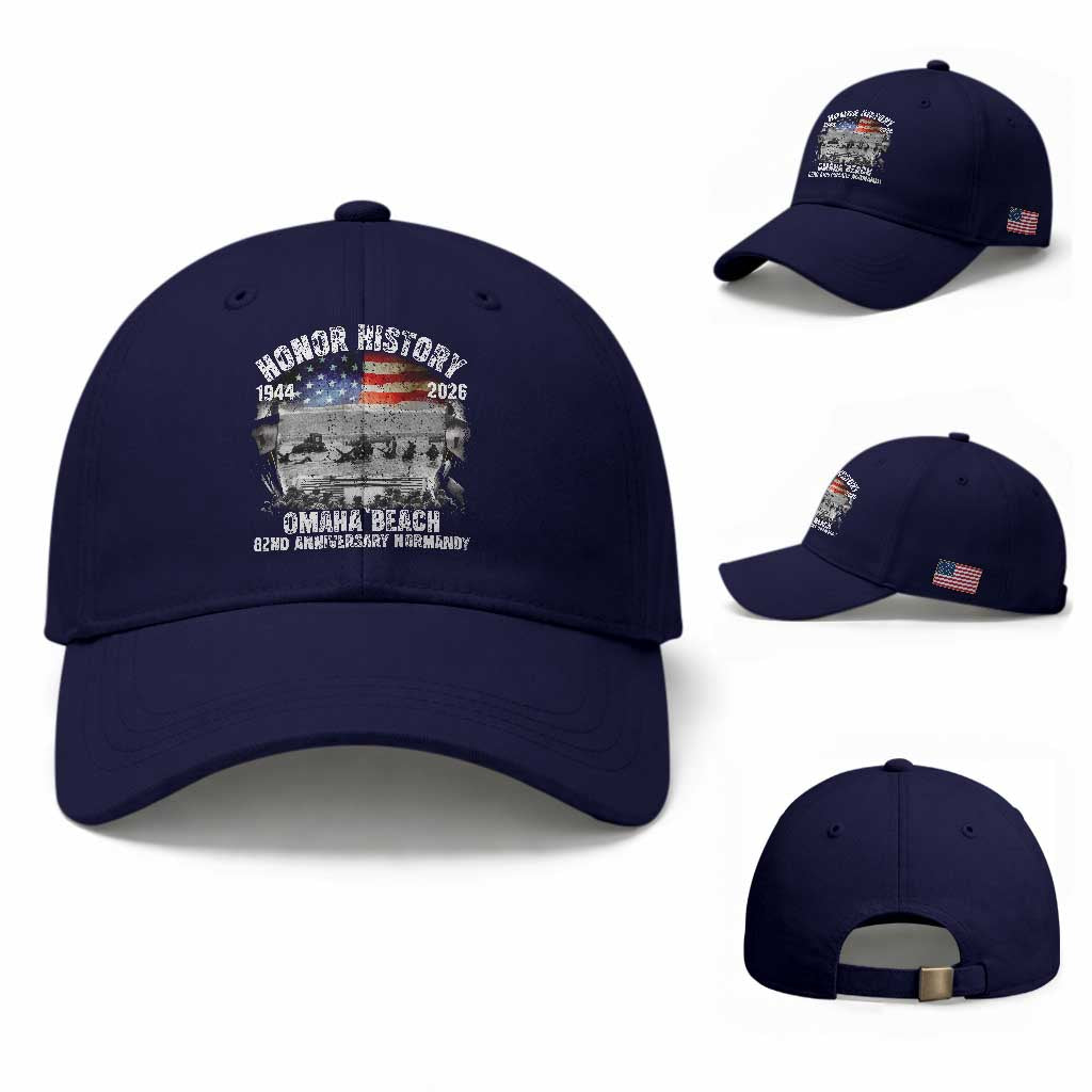 Omaha Beach D Day Baseball Cap 82nd Anniversary Honor History Normandy WWII