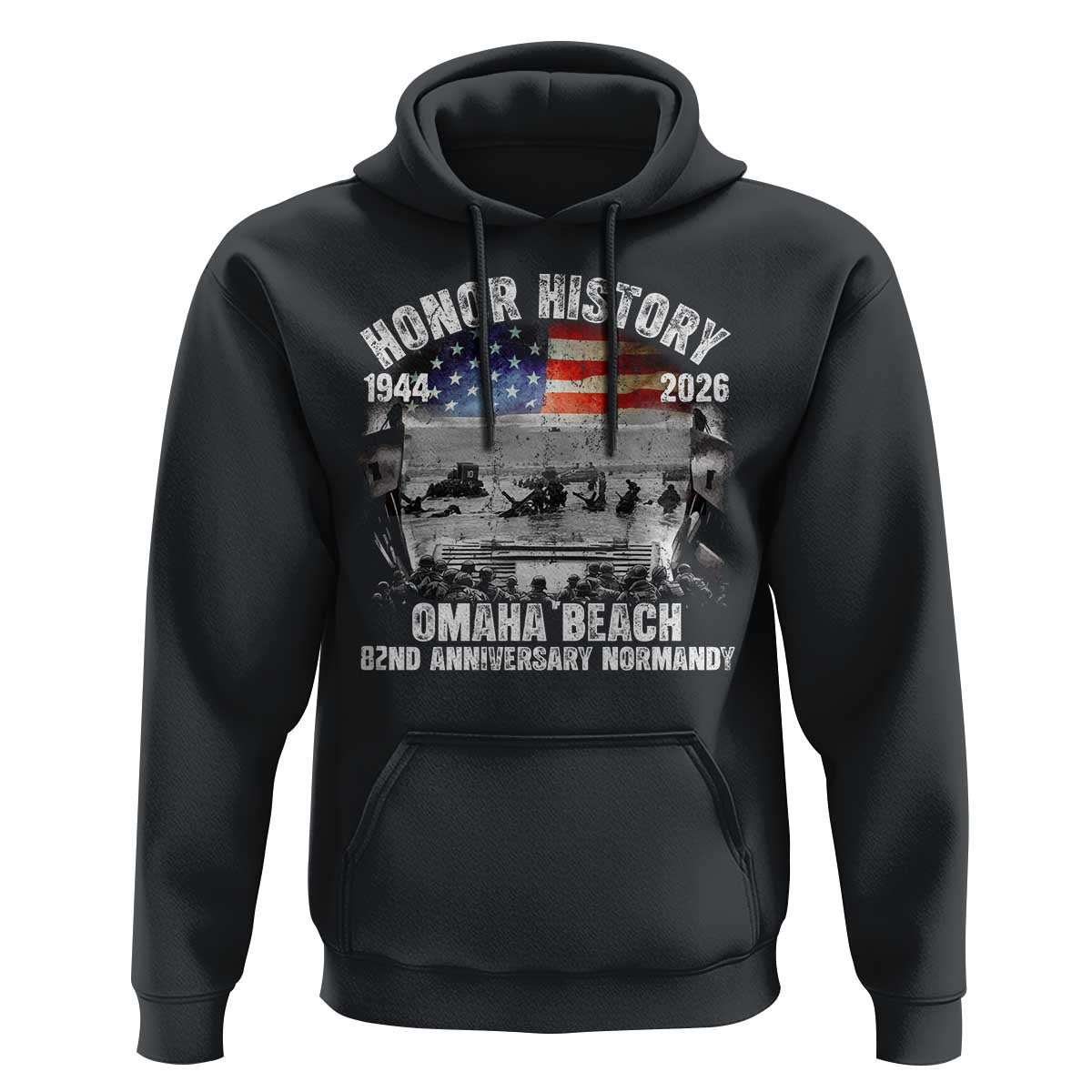 Omaha Beach D Day Hoodie 82nd Anniversary Honor History Normandy WWII