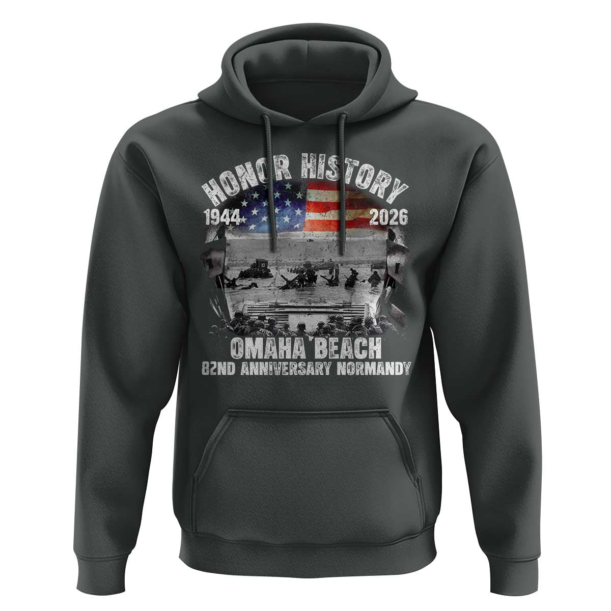 Omaha Beach D Day Hoodie 82nd Anniversary Honor History Normandy WWII