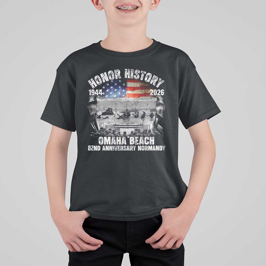 Omaha Beach D Day T Shirt For Kid 82nd Anniversary Honor History Normandy WWII
