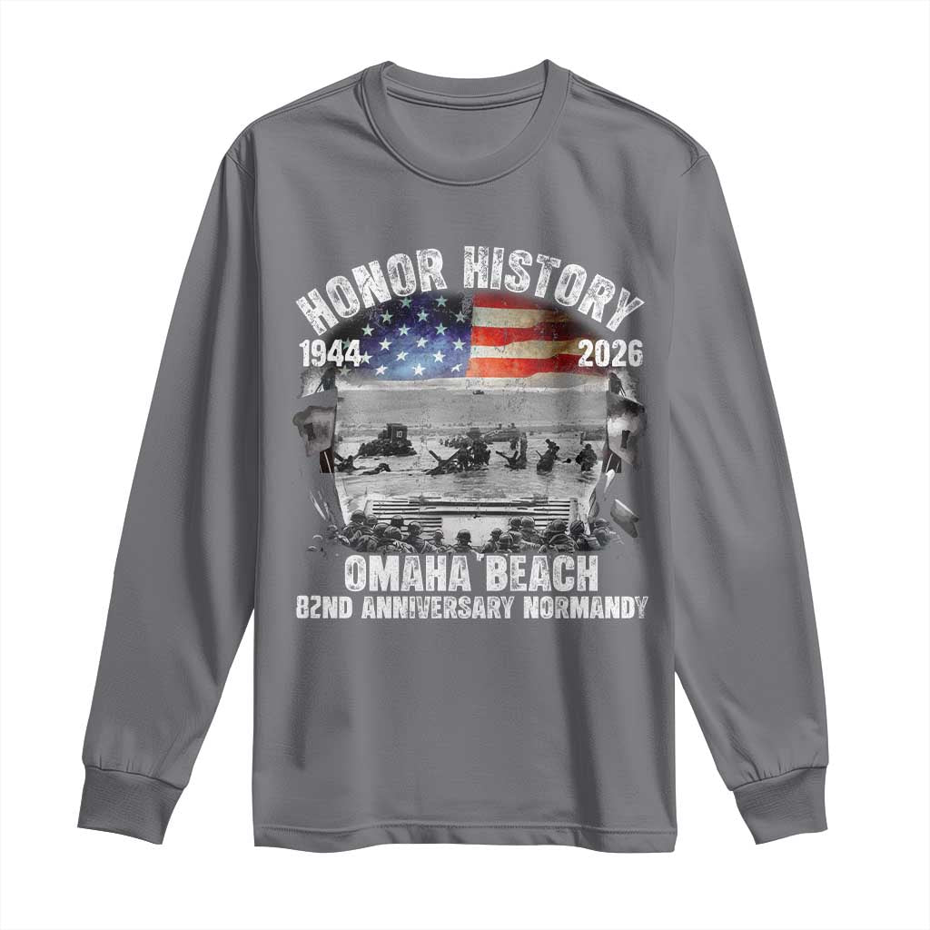 Omaha Beach D Day Long Sleeve Shirt 82nd Anniversary Honor History Normandy WWII