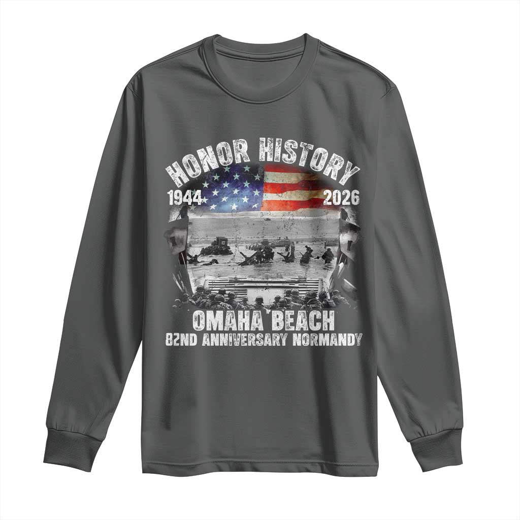 Omaha Beach D Day Long Sleeve Shirt 82nd Anniversary Honor History Normandy WWII