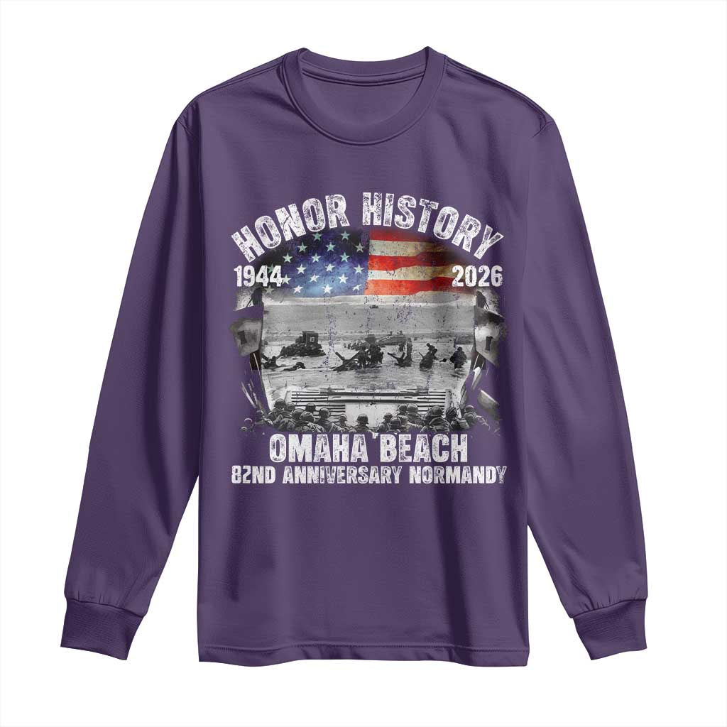 Omaha Beach D Day Long Sleeve Shirt 82nd Anniversary Honor History Normandy WWII