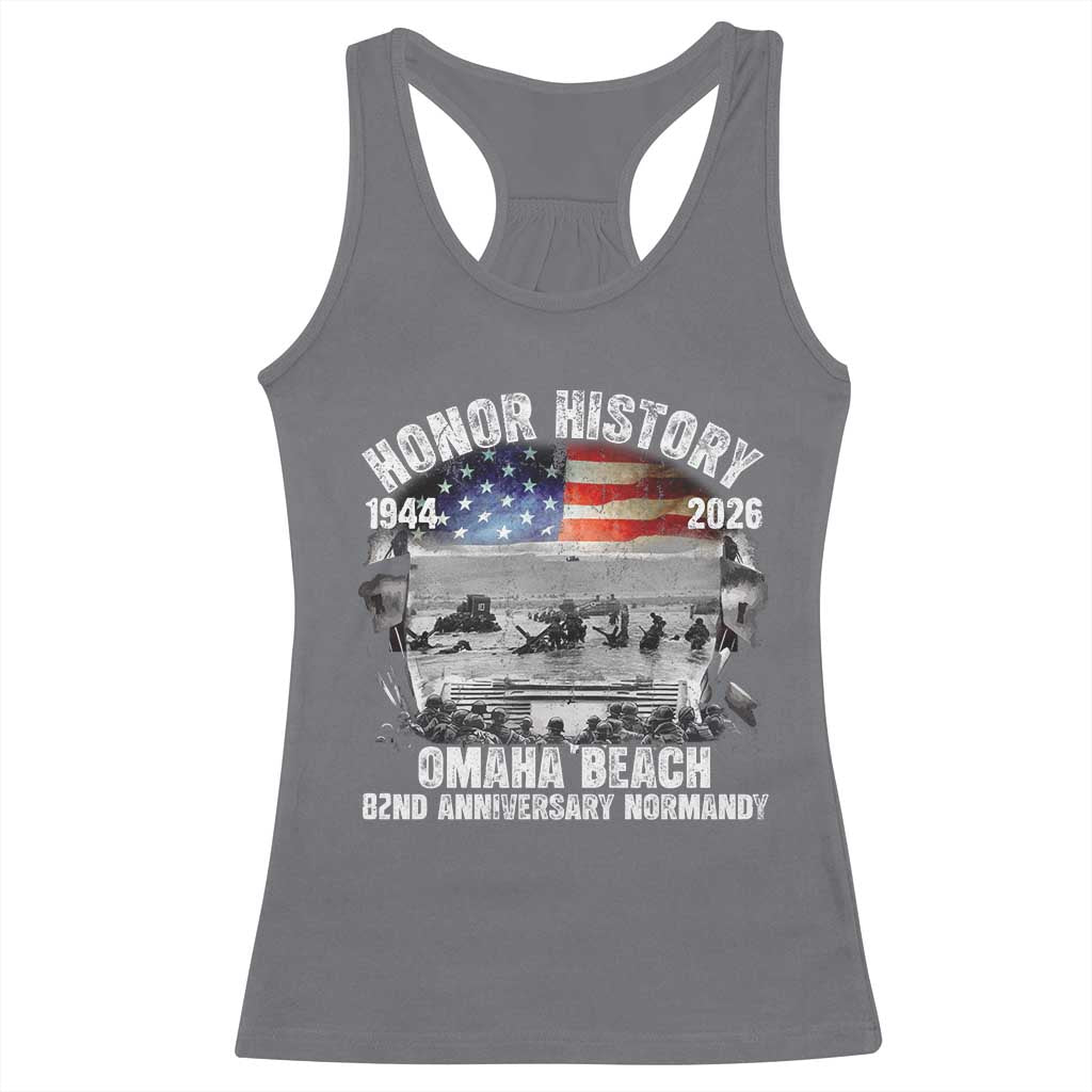 Omaha Beach D Day Racerback Tank Top 82nd Anniversary Honor History Normandy WWII