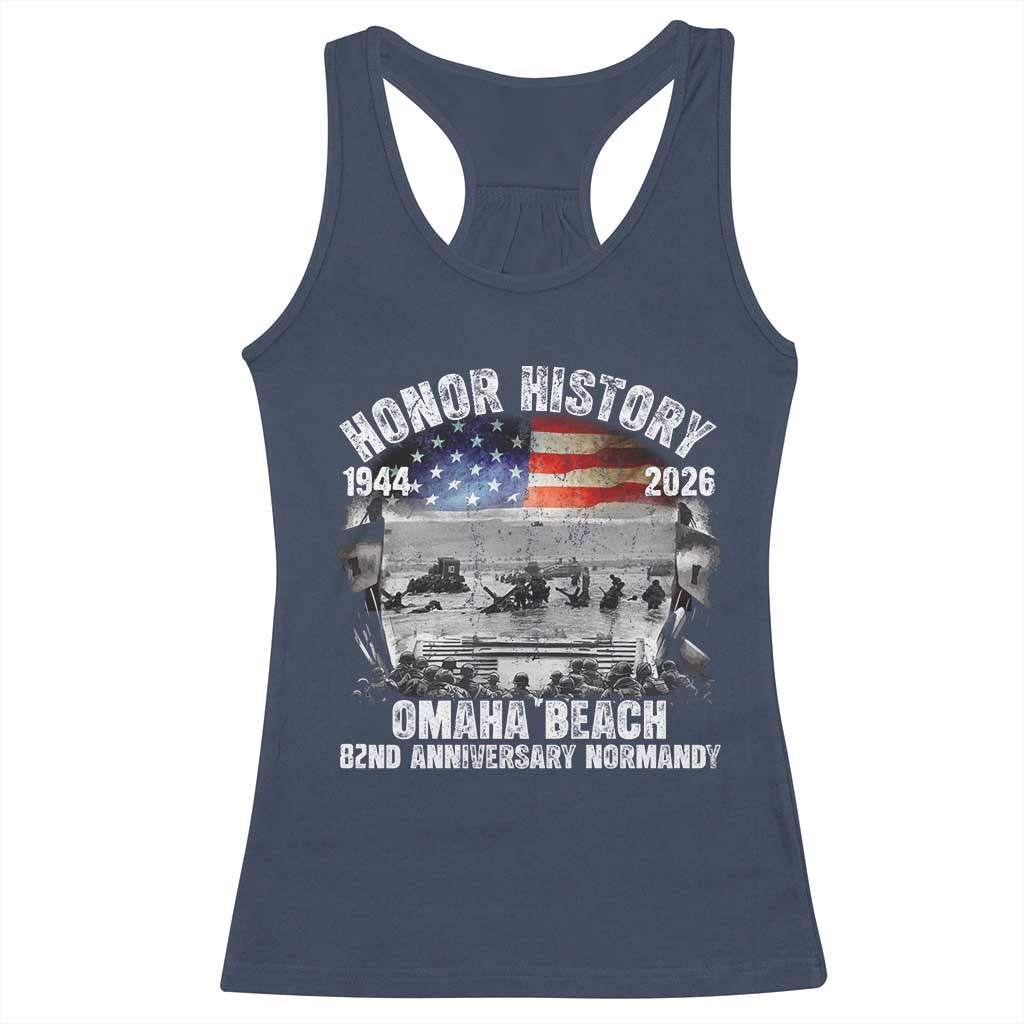 Omaha Beach D Day Racerback Tank Top 82nd Anniversary Honor History Normandy WWII