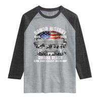 Omaha Beach D Day Raglan Shirt 82nd Anniversary Honor History Normandy WWII
