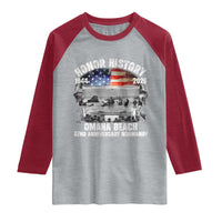 Omaha Beach D Day Raglan Shirt 82nd Anniversary Honor History Normandy WWII