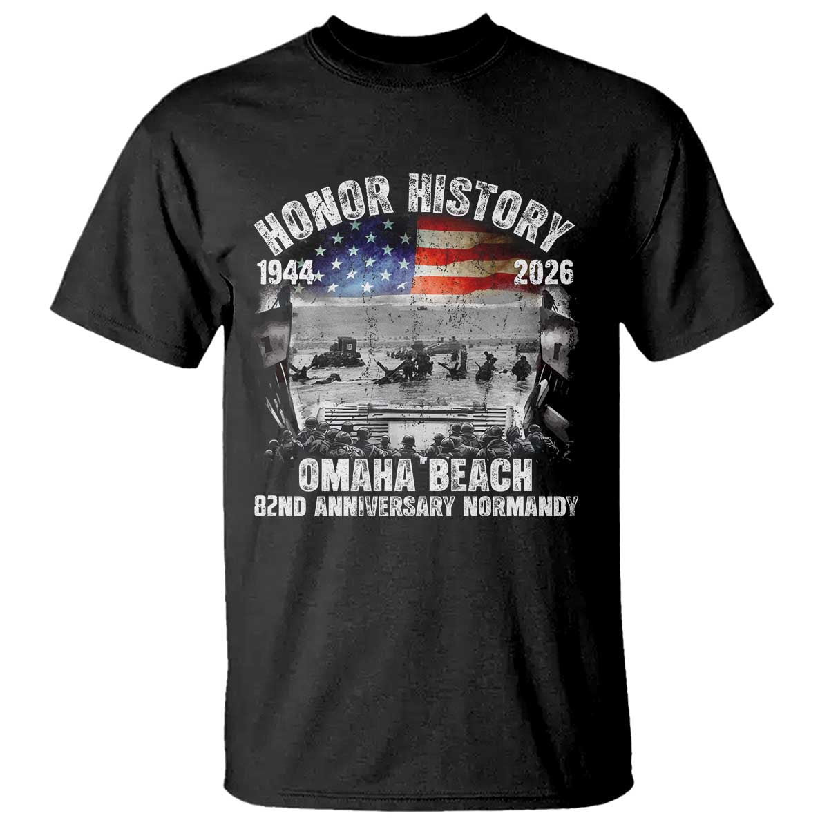 Omaha Beach D Day T Shirt 82nd Anniversary Honor History Normandy WWII