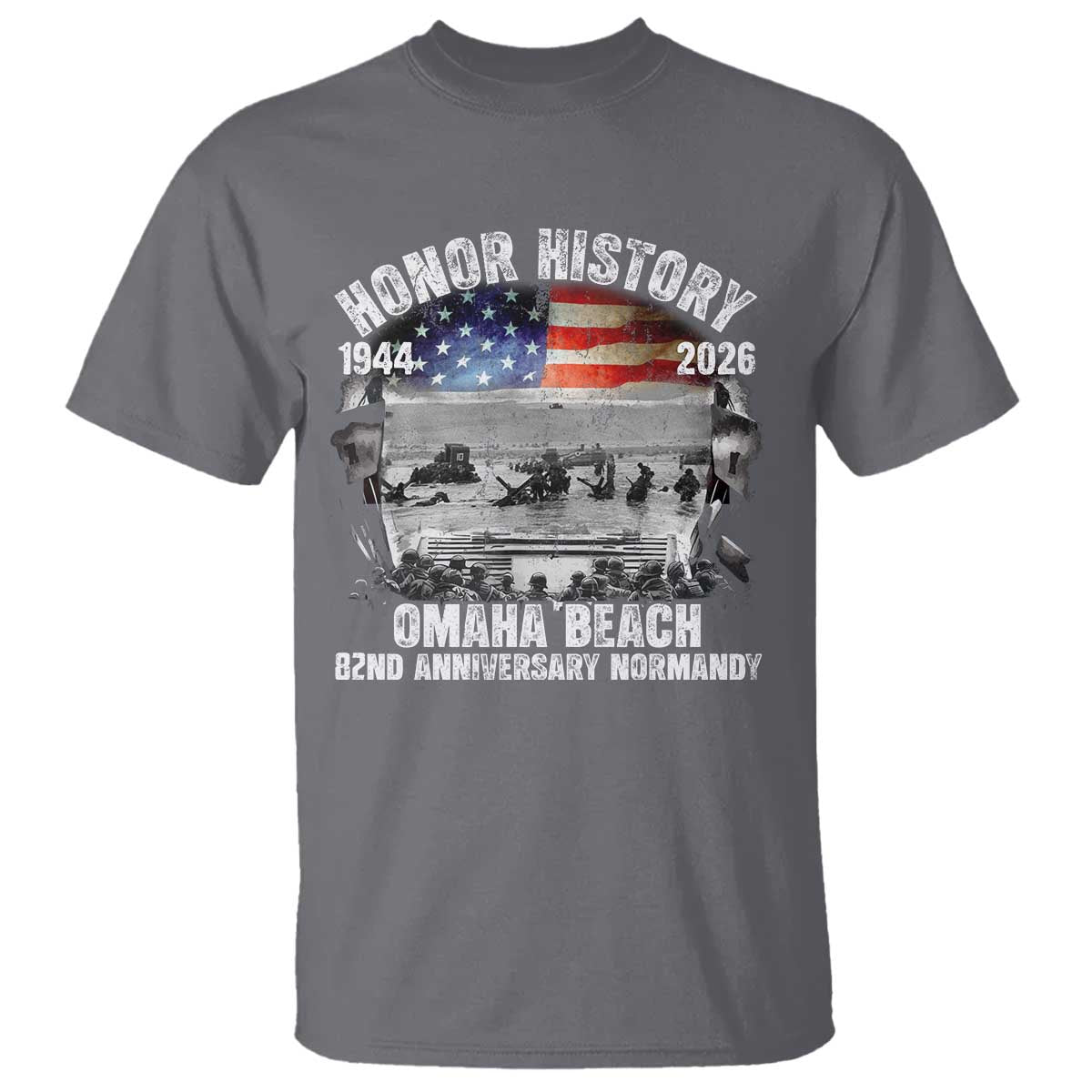 Omaha Beach D Day T Shirt 82nd Anniversary Honor History Normandy WWII