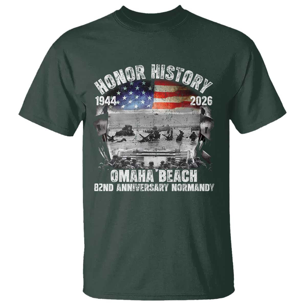 Omaha Beach D Day T Shirt 82nd Anniversary Honor History Normandy WWII