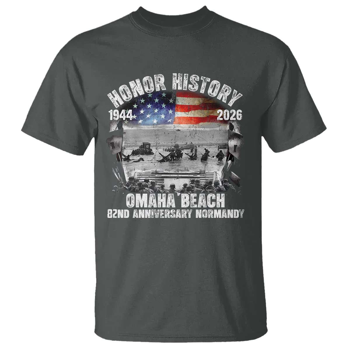 Omaha Beach D Day T Shirt 82nd Anniversary Honor History Normandy WWII