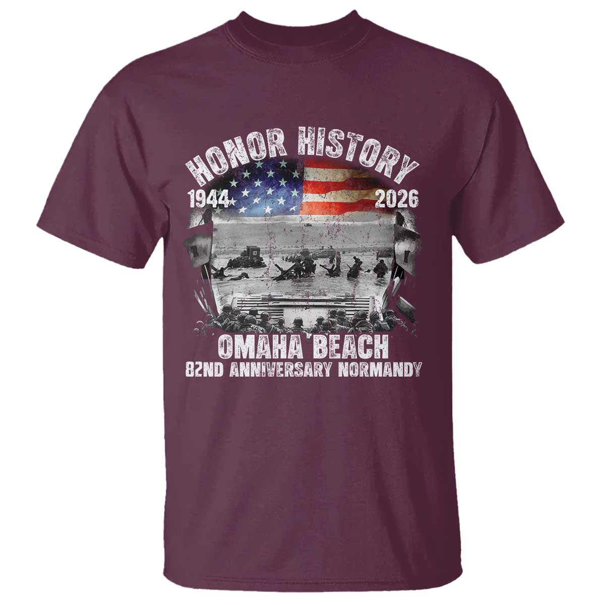 Omaha Beach D Day T Shirt 82nd Anniversary Honor History Normandy WWII