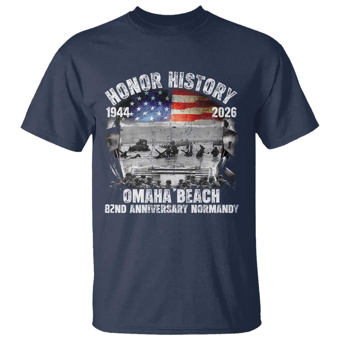 Omaha Beach D Day T Shirt 82nd Anniversary Honor History Normandy WWII
