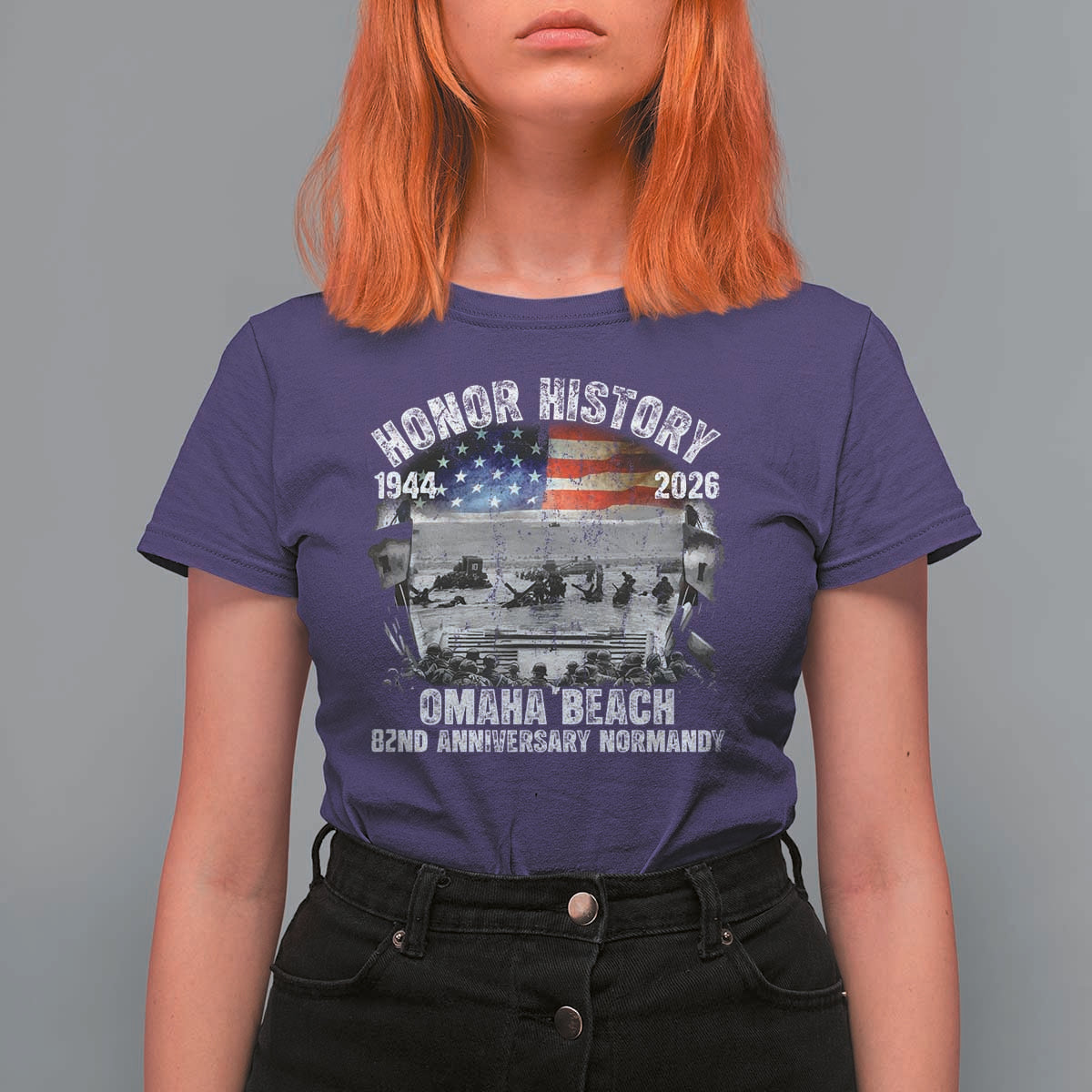 Omaha Beach D Day T Shirt For Women 82nd Anniversary Honor History Normandy WWII
