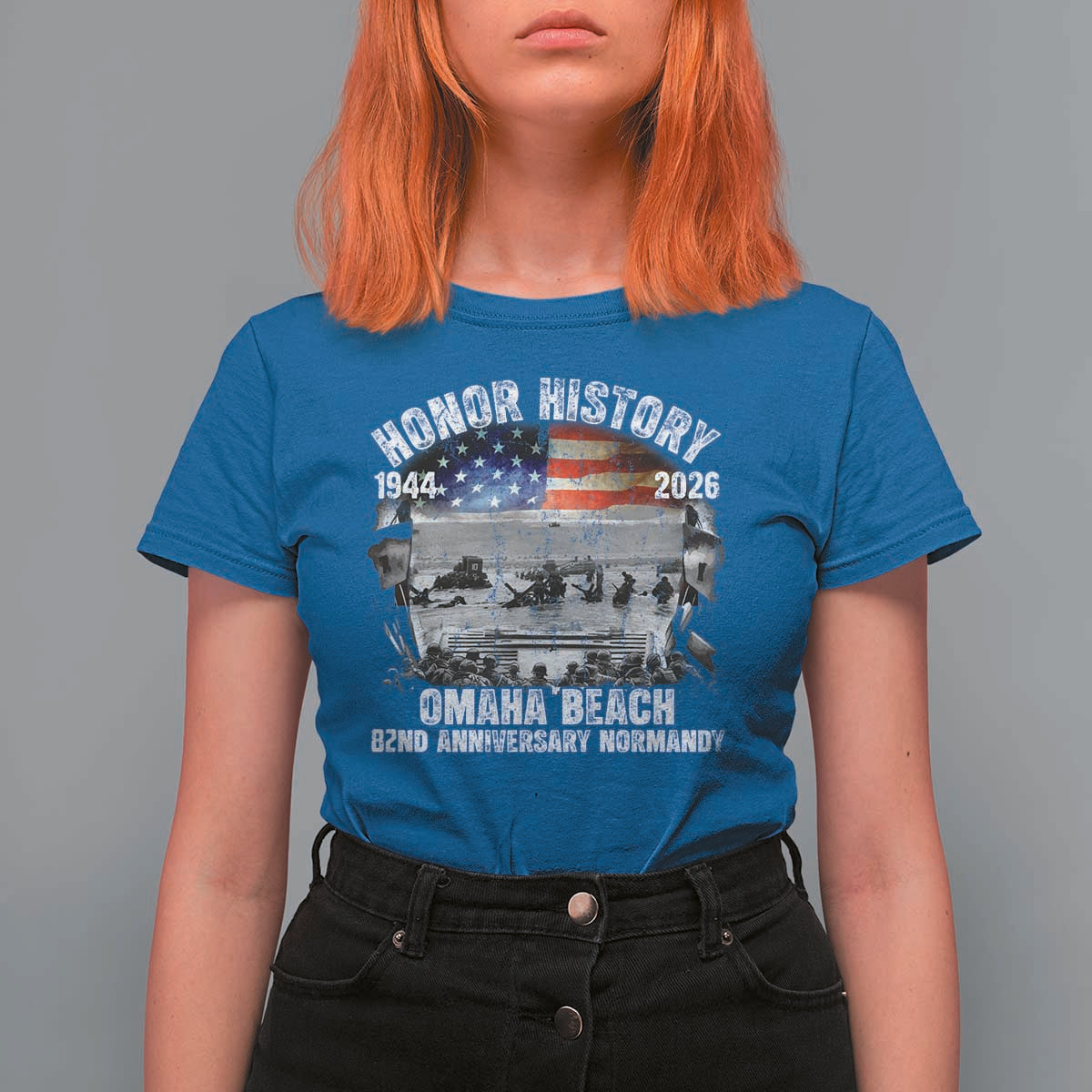Omaha Beach D Day T Shirt For Women 82nd Anniversary Honor History Normandy WWII