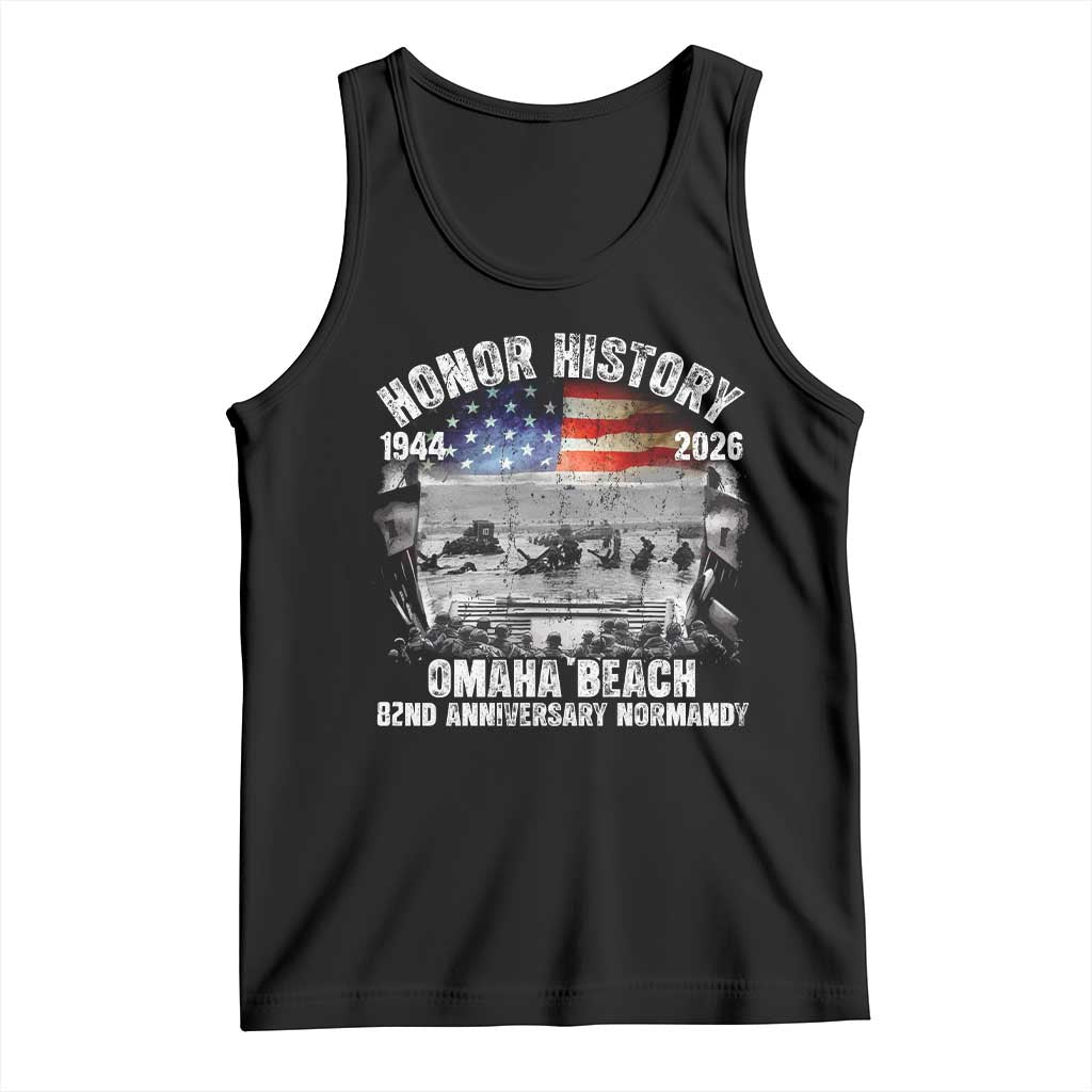 Omaha Beach D Day Tank Top 82nd Anniversary Honor History Normandy WWII