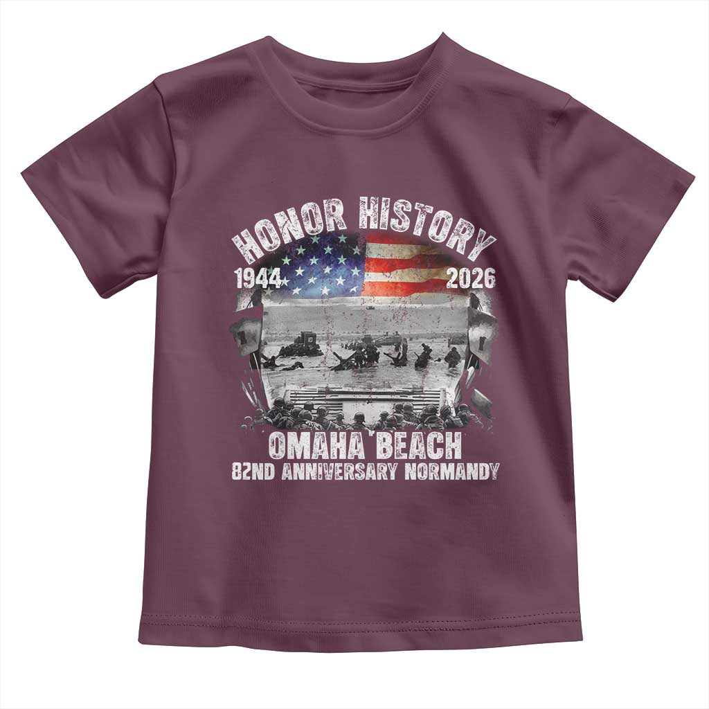 Omaha Beach D Day Toddler T Shirt 82nd Anniversary Honor History Normandy WWII