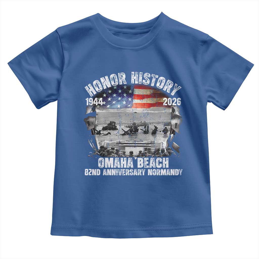 Omaha Beach D Day Toddler T Shirt 82nd Anniversary Honor History Normandy WWII