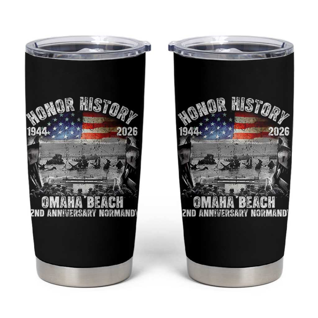Omaha Beach D Day Tumbler Cup 82nd Anniversary Honor History Normandy WWII