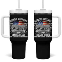 Omaha Beach D Day Tumbler With Handle 82nd Anniversary Honor History Normandy WWII