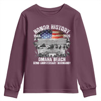 Omaha Beach D Day Youth Sweatshirt 82nd Anniversary Honor History Normandy WWII