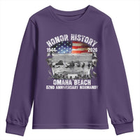 Omaha Beach D Day Youth Sweatshirt 82nd Anniversary Honor History Normandy WWII