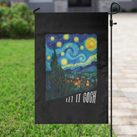 Let It Gogh Funny Vincent Van Gogh Garden Flag Starry Night Design Art Lover