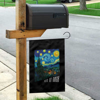 Let It Gogh Funny Vincent Van Gogh Garden Flag Starry Night Design Art Lover