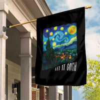 Let It Gogh Funny Vincent Van Gogh Garden Flag Starry Night Design Art Lover