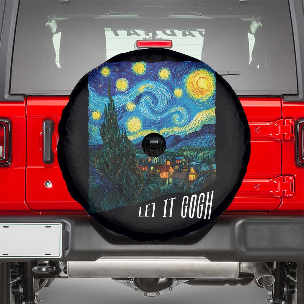 Let It Gogh Funny Vincent Van Gogh Spare Tire Cover Starry Night Design Art Lover