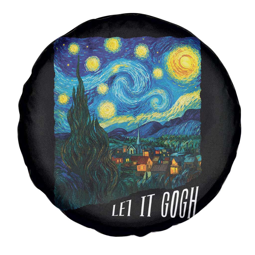 Let It Gogh Funny Vincent Van Gogh Spare Tire Cover Starry Night Design Art Lover