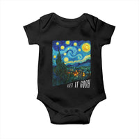 Let It Gogh Funny Vincent Van Gogh Baby Onesie Starry Night Design Art Lover