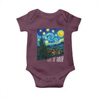 Let It Gogh Funny Vincent Van Gogh Baby Onesie Starry Night Design Art Lover