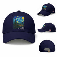Let It Gogh Funny Vincent Van Gogh Baseball Cap Starry Night Design Art Lover