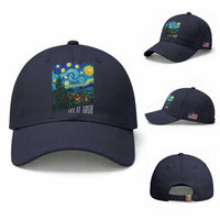 Let It Gogh Funny Vincent Van Gogh Baseball Cap Starry Night Design Art Lover