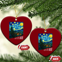 Let It Gogh Funny Vincent Van Gogh Ceramic Ornament Starry Night Design Art Lover