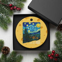 Let It Gogh Funny Vincent Van Gogh Ceramic Ornament Starry Night Design Art Lover