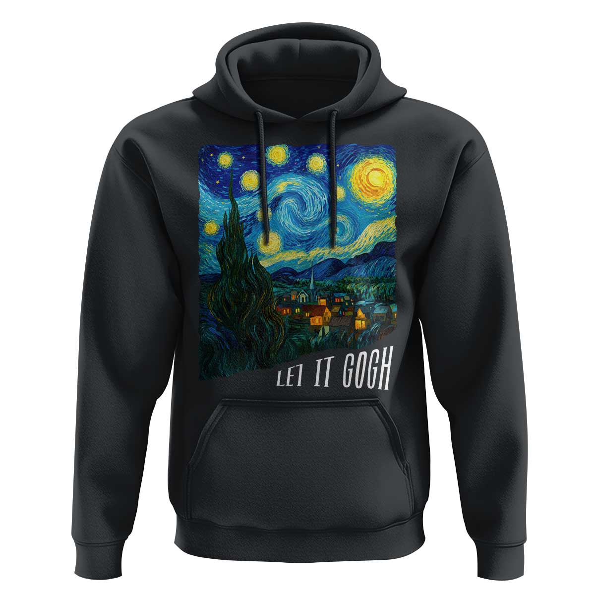 Let It Gogh Funny Vincent Van Gogh Hoodie Starry Night Design Art Lover