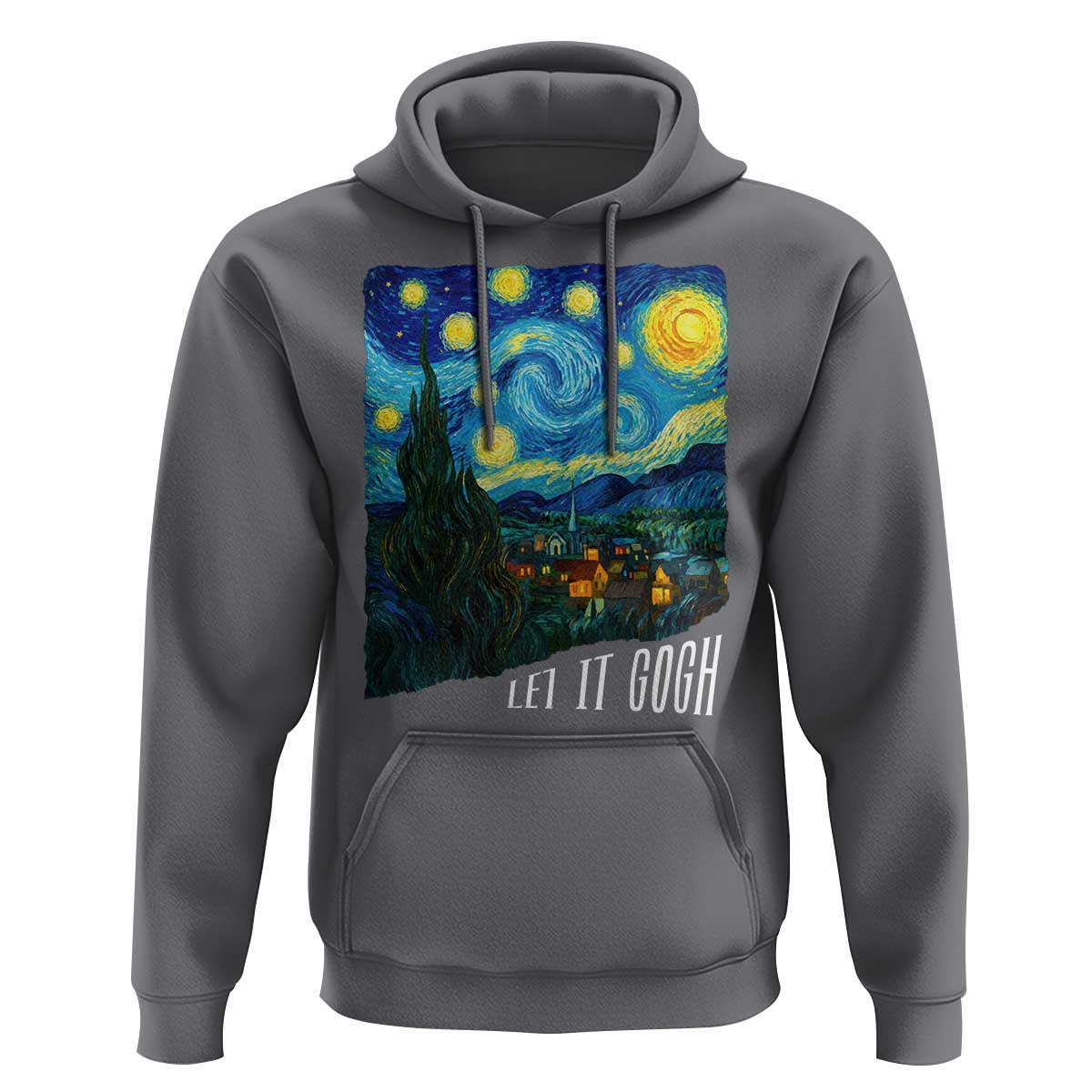 Let It Gogh Funny Vincent Van Gogh Hoodie Starry Night Design Art Lover