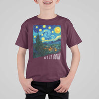 Let It Gogh Funny Vincent Van Gogh T Shirt For Kid Starry Night Design Art Lover