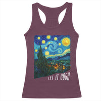 Let It Gogh Funny Vincent Van Gogh Racerback Tank Top Starry Night Design Art Lover