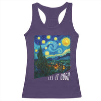 Let It Gogh Funny Vincent Van Gogh Racerback Tank Top Starry Night Design Art Lover