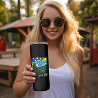 Let It Gogh Funny Vincent Van Gogh Skinny Tumbler Starry Night Design Art Lover