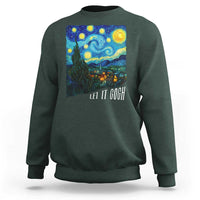 Let It Gogh Funny Vincent Van Gogh Sweatshirt Starry Night Design Art Lover