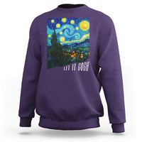 Let It Gogh Funny Vincent Van Gogh Sweatshirt Starry Night Design Art Lover