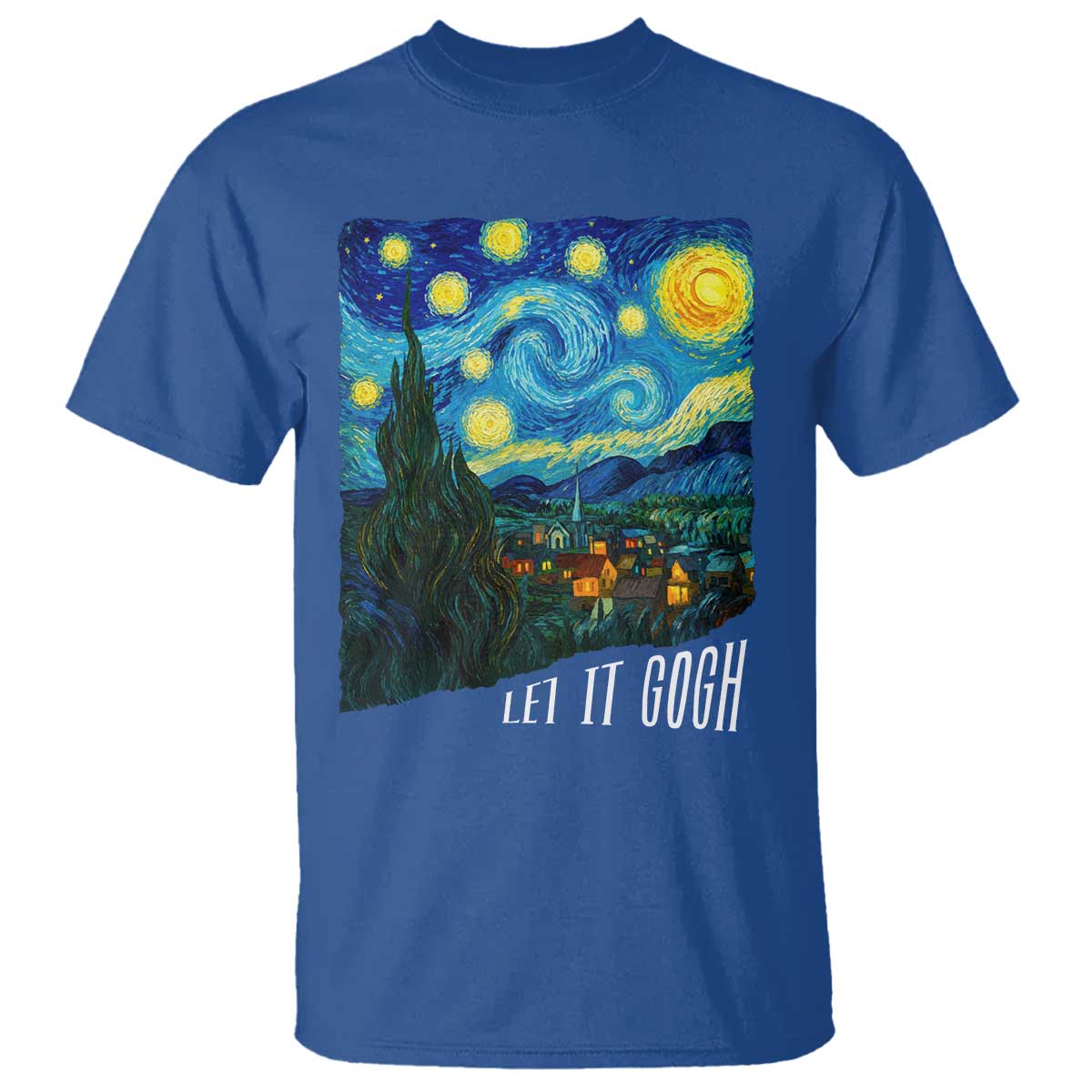 Let It Gogh Funny Vincent Van Gogh T Shirt Starry Night Design Art Lover